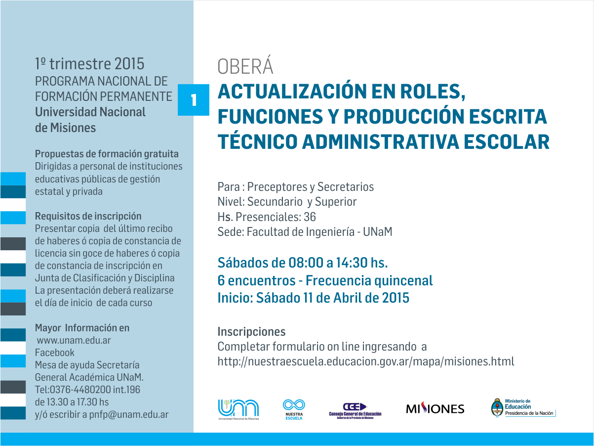 PNFP OBERA CURSO TALLER