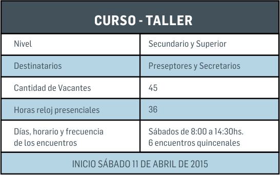 OBERA CURSO TALLER PNFP